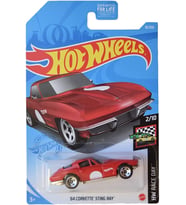 Hot Wheels '64 Corvette Sting Ray - Uzun Kart - Kırmızı - HW Race Day 2/10 - GRX90 - 2020