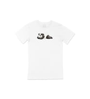 Uyuyan Panda Baskılı Tişört (Beyaz)