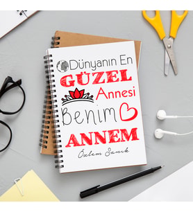 Dünyanın En Güzel Annesi Defteri Kişiye Özel