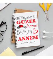 Dünyanın En Güzel Annesi Defteri Kişiye Özel
