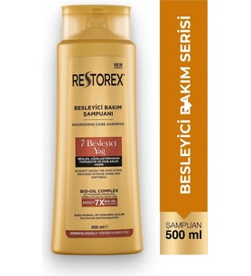 Restorex 7 Besleyici Yağ Şampuan 500 ml – Parlaklık ve İpeksi Yumuşaklık - Kuru, Normal ve Yıpranmış Saçlar