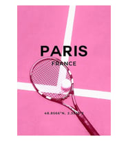 Pembe Tenis Raketi, Tenis Posteri, Tenis Baskısı Tablo Ahşap Poster Dekoratif