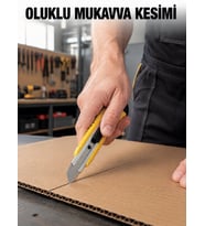 Metal Gövdeli 5’li Falçata Seti Profesyonel Maket Bıçağı Karton Koli Kesici