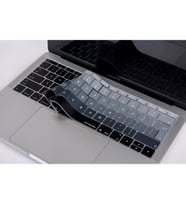 Laptop MacBook Pro Klavye Koruyucu 13inc A1708 12inc A1534 Avrupaİngilizce Baskı (Siyah-Gri)