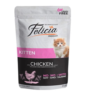 Felicia Pouch Kitten Tavuklu Yavru Kedi Konservesi Tahılsız 85 gr