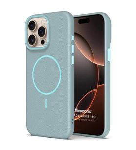 Microsonic Apple iPhone 15 Pro Kılıf MagLeather Pro Mavi (Mavi)