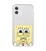 Iphone 11 Uyumlu Sunger Bob Tasarımlı Şeffaf Telefon Kılıfı