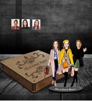 Kişiye Özel Bride To Be Bekarlığa Veda Karikatürlü Ahşap Biblo Kutulu Mod2