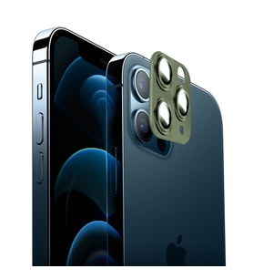 Binano iPhone 12 Pro Max 360 Metal Kamera Koruyucu Koyu Yeşil