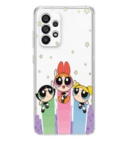 Samsung Galaxy A53 Uyumlu Powerpuff Girls Desenli Şeffaf Telefon Kılıfı