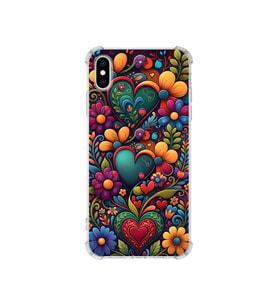 PrintiFy Apple iPhone Xs Max ile Uyumlu Düşlerin Dansı Serisi Çiçeklerin Dansı Tasarımlı Uv Baskılı Köşe Korumalı Antişok Kılıf