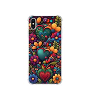 PrintiFy Apple iPhone Xs Max ile Uyumlu Düşlerin Dansı Serisi Çiçeklerin Dansı Tasarımlı Uv Baskılı Köşe Korumalı Antişok Kılıf