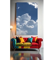 GÜZEL BULUTLAR V1 Ev Duvar Salon Güzellik Salonu Ofis Dükkan Dekarasyon Kanvas Tablo (Çok Renkli)