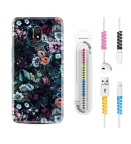 Xiaomi Redmi 8A 8 Pro 9C 9T 10C 11T Pro Kılıf Kablo Koruma Spiral Silikon Great Flowers 1304