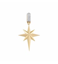 14k Altın Çağla Şikel Kuzey Yıldızı Kolye Ucu