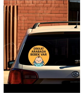 Arabada Bebek Var Araba Etiketi & Sticker