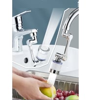 Filtreli Kireç Hapsedici Robotik Kol Musluk Başlığı - Mutfak Banyo Musluk Uzatma Aparatı Ucu (74)