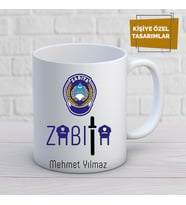 zabıta özel tasarım kupa bardak