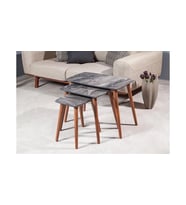 CARARA OVAL ZİGON SEHPA, SİYAH