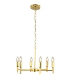 ZEYBİLİŞİM Vaneo 6 Lı Gold Modern Genç Odası Mutfak Salon Avize
