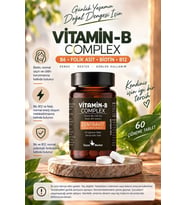 B-Complex Vitamin (Aktif B12 + Metilfolat + P5P + Biotin + B5) / 60 Çiğneme Tableti / %50 İNDİRİM
