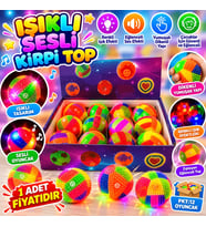Mey İthalat® CAN-3425 IŞIKLI SESLİ KİRPİ TOP PKT:12 OYUNCAK 1 ADET FİYATIDIR