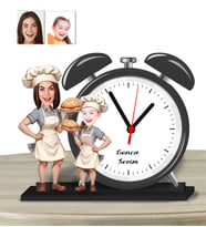Kişiye Özel Ahşap Saat-Anne Kız Kombin Anneler Günü-1