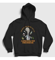 Presmono Unisex Siyah Advanced Drinker Roger Smith Dizi American Dad Kapüşonlu Sweatshirt 299130tt