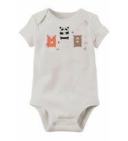 Unisex Organik Baskılı Pamuklu Bebek Body
