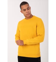 Maraton Comfort Erkek Bisiklet Yaka Sarı Sweatshirt