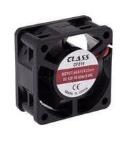 Class CF-215 40x40x20 DC 12V 2 Pin 50/60 Hz 0.08A Aksiyel Fan (Siyah)