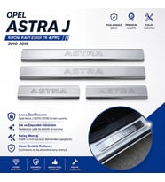 Opel Astra J Sedan Krom Kapı Eşiği Tk 4 Prç 2010-2020 Arası Paslanmaz Çelik