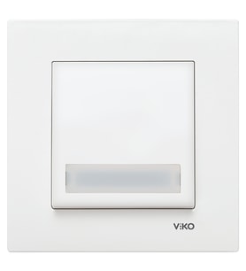 VİKO Karre Işıklı Etiketli Zil Anahtarı - Beyaz (Çerçeve Hariç) 90967X27 VİKO