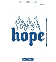 Hope 5 cm Minimal geçici Dövme Yarı Kalıcı Geçici Dövme