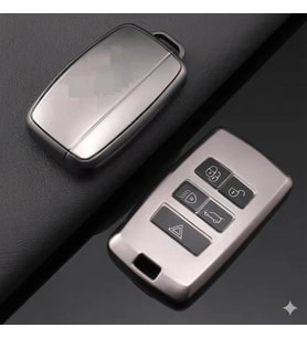 Land Rover Range Rover 2018 Sonrası Uyumlu Smart 3 Buton Silikon Oto Anahtar Kumanda Kabı Kılıf Gri