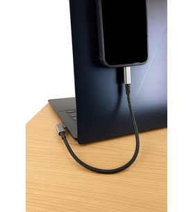 240W 4.0 Thunderbolt L Shape Type-C to Type-C Şarj, Data ve 8K 60Hz Data Transfer Kablosu Tip C 30 cm - PD240W