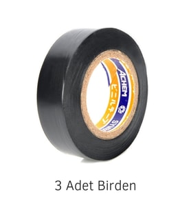 İzole Elektrik Bandı İzole Bandı Siyah Bant (3 Adet Birden)