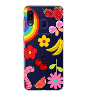 PrintiFy Samsung Galaxy M10s ile Uyumlu 1mm Slim Fit Water Color 5 Baskılı Şeffaf  Kılıf