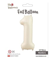 1 Rakam Krem Folyo Balon 34"