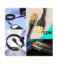 Led Işık Uçlu Sağlam İp Kablolu USB to Lightning Hızlı Şarj Kablosu (5343)