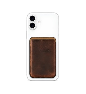 iPhone 16 Heritage Hakiki Deri Cüzdan Magsafe Vintage Kahverengi