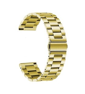 Huawei GT2 42mm 20mm Uyumlu Kordon Metal Baklalı Tasarım Zore Band-04 Kayış (Gold)