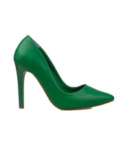 Trend Adımlar Yeşil Kadın İnce Topuklu Sivri Burun Stiletto