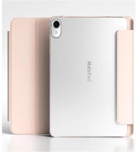 Huawei Matepad 11.5 inç 2025 8GB / 128GB ile Uyumlu Kapak Smart Standlı 360 Tam Koruma Akıllı Pu Deri Kılıf - Pembe 2
