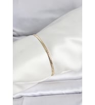 CM 14K Gold Renk Yassı Zincir Model Kadın Bileklik 5886