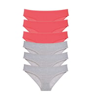 Mulvxbrf Brf02 6 Adet Süper Eko Set Likralı Kadın Slip Külot Fuşya Gri (Mulvix)