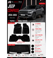 JEEP COMPASS 2026-2026 Araca Özel 3D Paspas + 3D Bagaj Havuzu