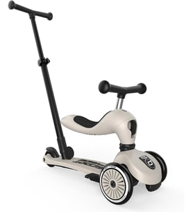 & Ride Highwaykick 1 Push and Go Kickboard oturaklı çocuk scooter'ı, 2'si 1 arada direksiyonlu denge bisikleti, 1 2 yaşından itibaren, yüksekliği ayarlanabilir, aletsiz