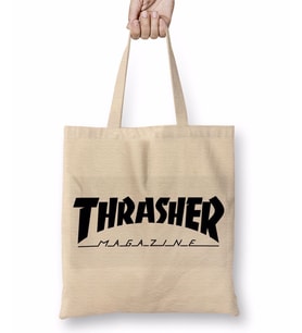 Thrasher Skateboard Magazin Bez Çanta Uzun Saplı