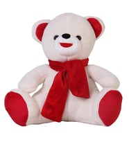Kaşkollu Ayı 50CM (Kırmızı-Beyaz)